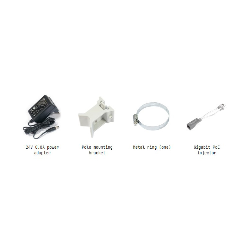 محتویات جعبه رادیو وایرلس میکروتیک مدل RBOmniTikG-5HacD-OmniTIK 5 ac